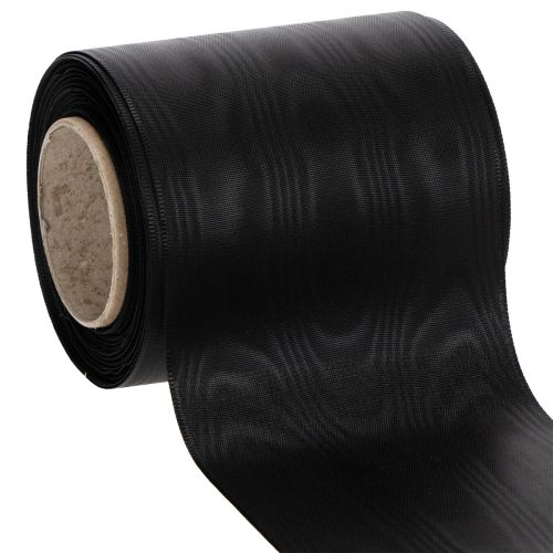Kranzband Schwarz 100mm 25m - Trauerband, Schleifenband, Dekoband, Floristikbedarf online kaufen | Floristik24.ch