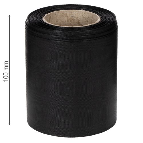 Artikel Kranzband Schwarz 100mm 25m - Trauerband, Schleifenband, Dekoband, Floristikbedarf