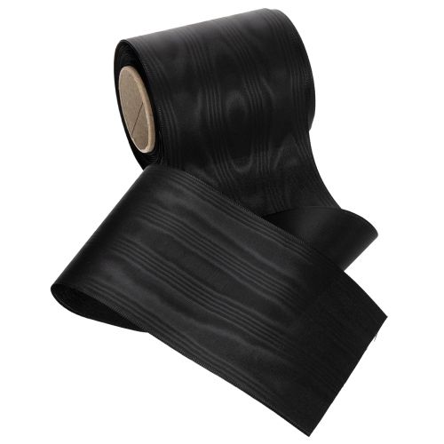 Artikel Kranzband Schwarz 100mm 25m - Trauerband, Schleifenband, Dekoband, Floristikbedarf