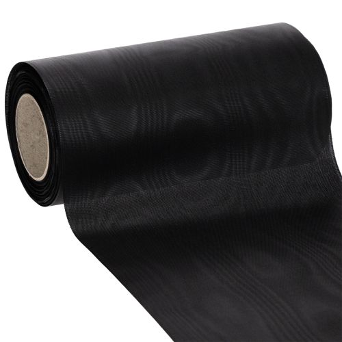 Kranzband Schwarz 200mm 25m für Trauerfloristik, wetterfest und bedruckbar online kaufen | Floristik24.ch