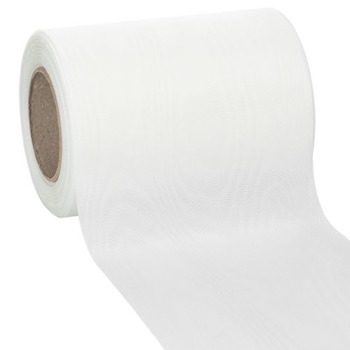 Floristik24 Kranzband Weiß 125mm 25m Dekoband Trauerfeier Grabschmuck