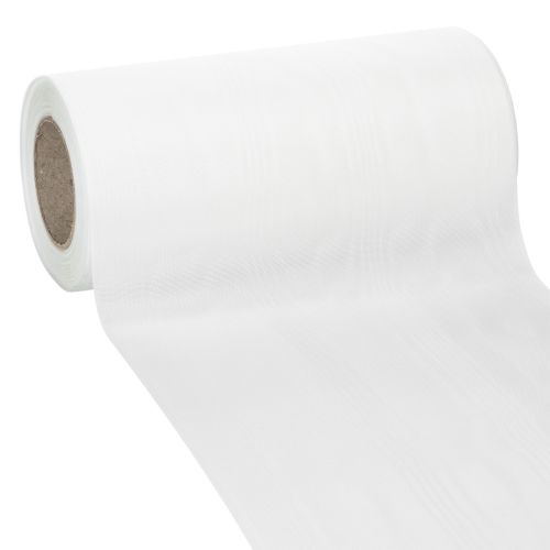 Trauerband aus 100% Acetat, Weiss, 200mm Breite, 25m Rolle für Kranz- und Dekorationsgestaltung online kaufen | Floristik24.ch