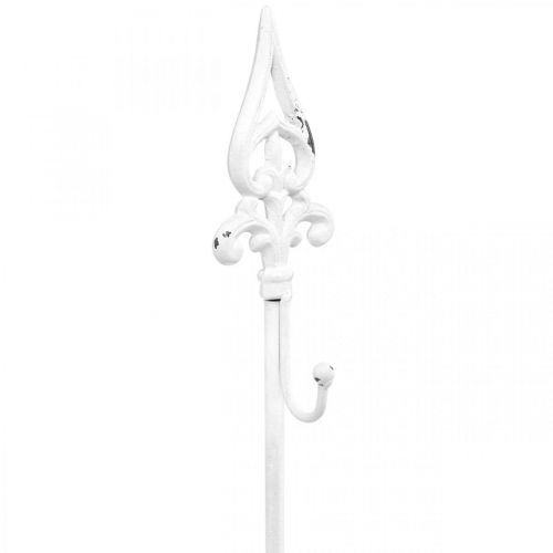 Floristik24 Kranzhalter Weiß Shabby Chic Kranzständer 1 Haken H76cm