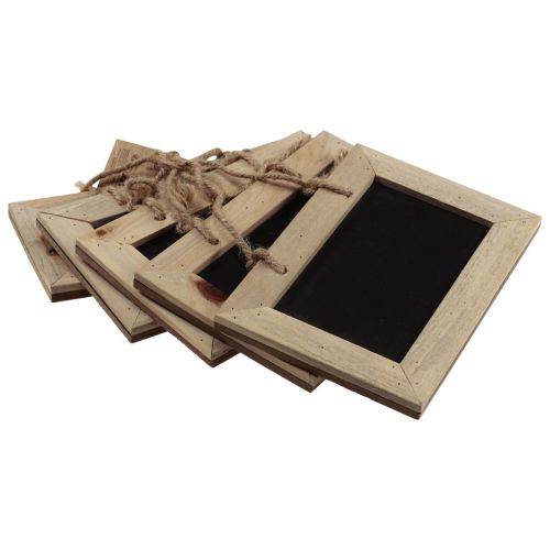 Floristik24 Kreidetafeln zum Aufhängen Holztafel Natur 20×15cm 5St