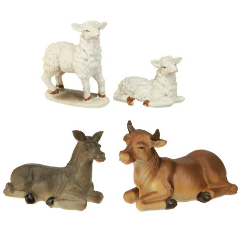 Floristik24 Krippenfiguren Tiere für Weihnachtskrippe Set 6-11cm 4 St