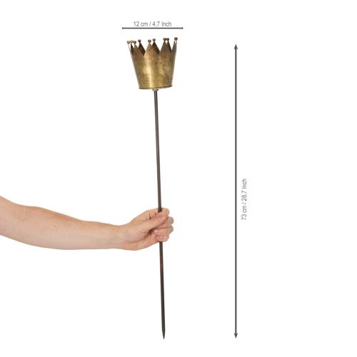 Deko-Krone Metallstab 73cm Vintage-Gold für Innenbereich | Floristik24.ch