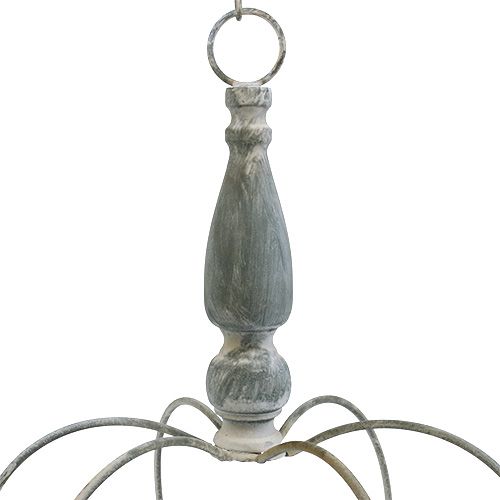 Floristik24 Krone zum Hängen Grau Ø30cm H45,5cm