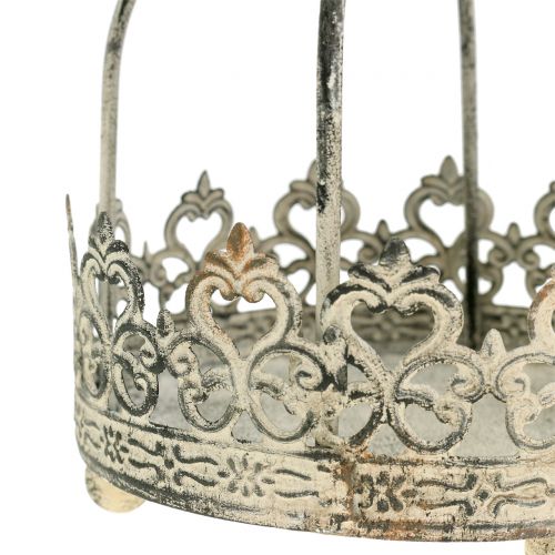 Floristik24 Krone zum Hängen Antik-Crème Ø10,5cm