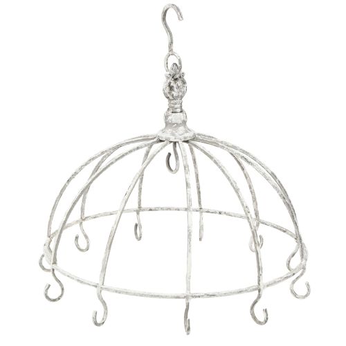 Küchenkrone Küchenhänger Metall Weiß Shabby Chic Ø31,5cm