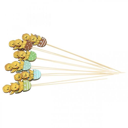 Artikel Osterdeko Küken im Ei Holz Dekofigur am Stab Ostern 7cm 12St