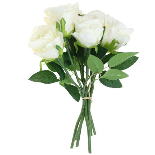Künstliche Rosen im Bund Weiß 30cm 8 St | Floristik24.ch