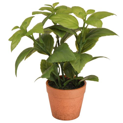 Artikel Künstlicher Basilikum im Topf Kräutertopf Kunstpflanze 22cm 2St