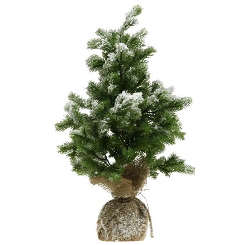 Floristik24 Künstlicher Mini Weihnachtsbaum im Sack Verschneit Ø32cm H55cm