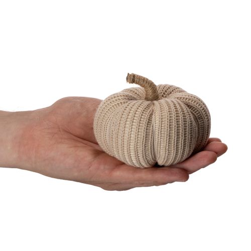 Gestrickte Deko-Kürbisse 10 cm und 8 cm 6er-Set Braun, Beige, Grün | Floristik24.ch