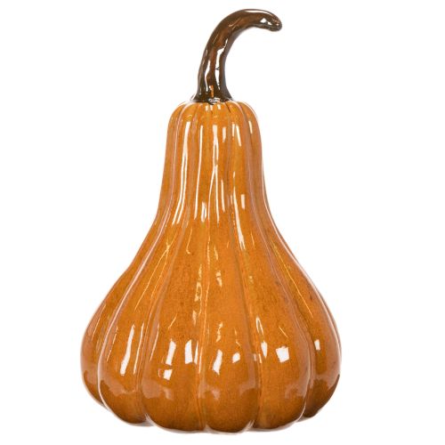 Kürbis aus Keramik, 26 cm, orange, herbstliche Innendekoration | Floristik24.ch