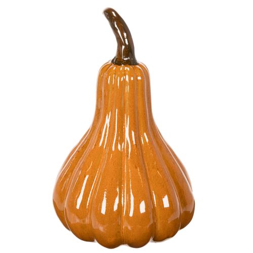 Kürbis aus Keramik, 26 cm, orange, herbstliche Innendekoration | Floristik24.ch