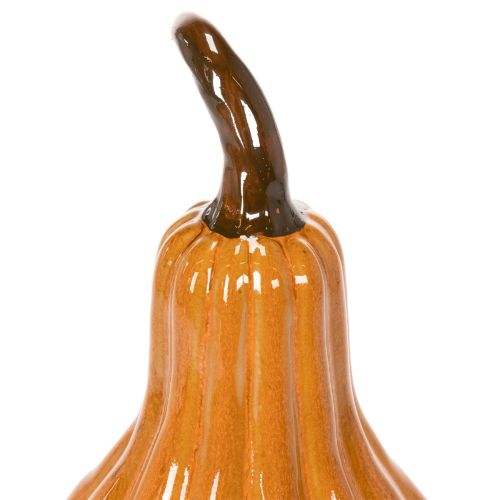 Kürbis aus Keramik, 26 cm, orange, herbstliche Innendekoration | Floristik24.ch