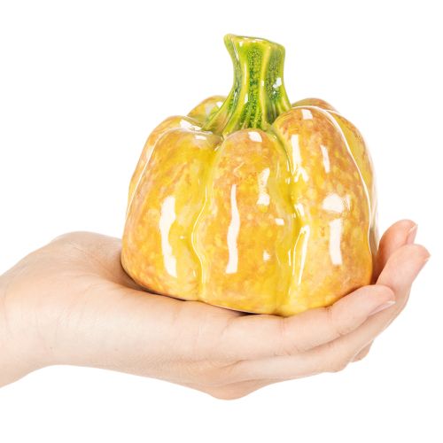 Kürbis Figuren aus Keramik 10 cm 2er-Set für herbstliche Dekoration | Floristik24.ch