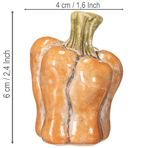 Kleine Keramik-Kürbisse 3er-Set, 5 cm, Orange, für Herbstdekoration | Floristik24.ch