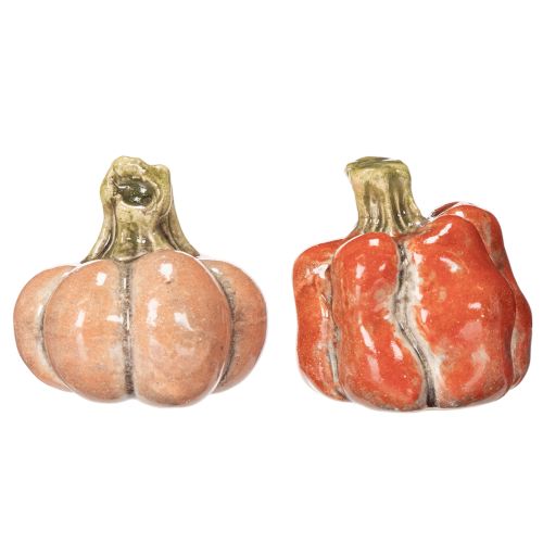 Kleine Keramik-Kürbisse 3er-Set, 5 cm, Orange, für Herbstdekoration | Floristik24.ch