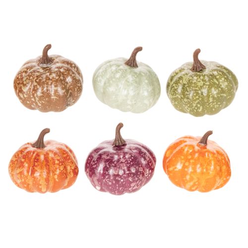 Mini Kürbis Deko Set, 24-teilig, 4 cm, Kunststoff, Herbstfarben