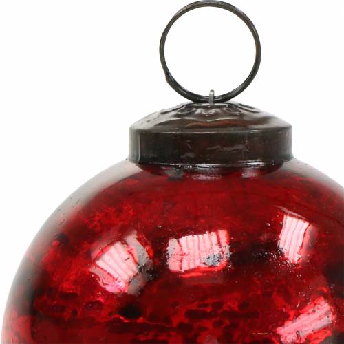Floristik24 Christbaumschmuck Weihnachtskugel Glas Rot Ø8cm 6St