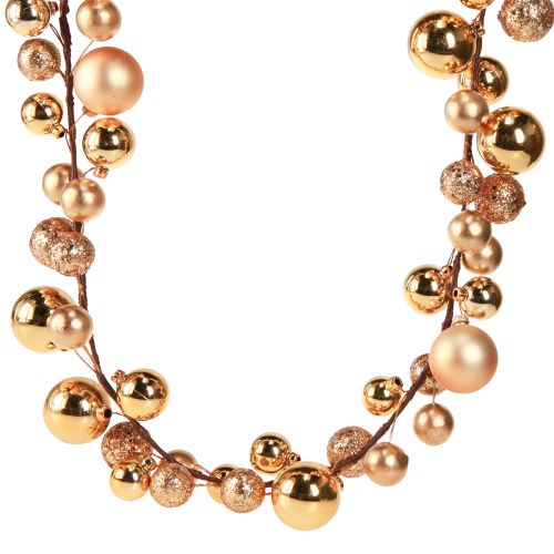 Floristik24 Kugelgirlande Gold Weihnachten 160cm Dekoration festlich