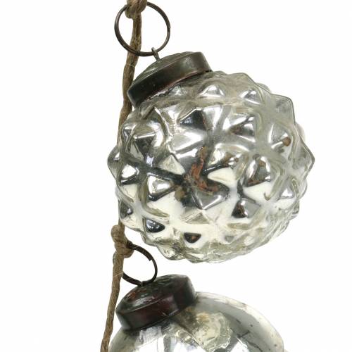 Floristik24 Weihnachtsdeko Girlande Christbaumkugeln Champagner 120cm