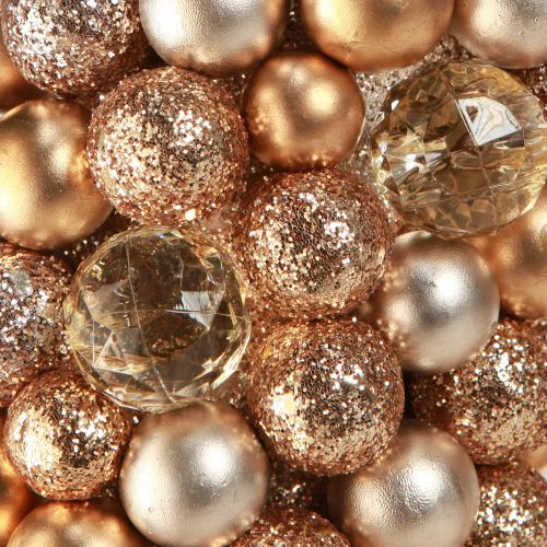 Artikel Kugelkranz Weihnachtskranz Gold Pearl Klar Ø33cm