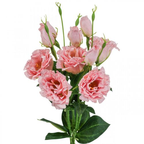 Kunstblumen Lisianthus Rosa künstlich Seidenblumen 50cm 5 St
