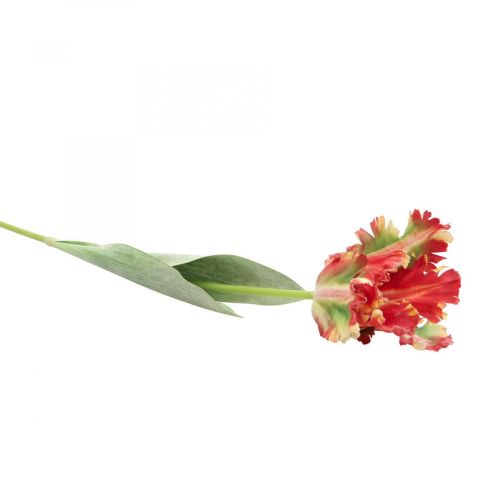 Kunstblume, Papagei Tulpe Rot Gelb, Frühlingsblume 69cm