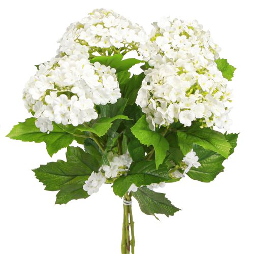 Kunstblumen Schneeball Viburnum künstlich Weiß 60cm 4 St
