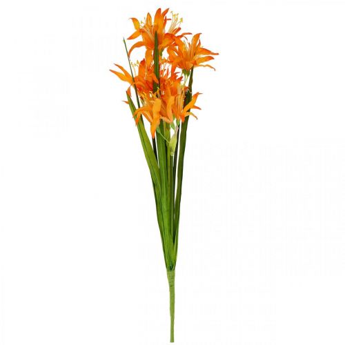 Floristik24 Kunstblumen Nerine Orange Guernseylilien Herbstblumen 48cm