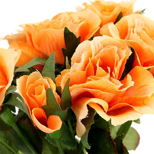 Artikel Kunstblumen Rosenstrauß orange L26cm 3St