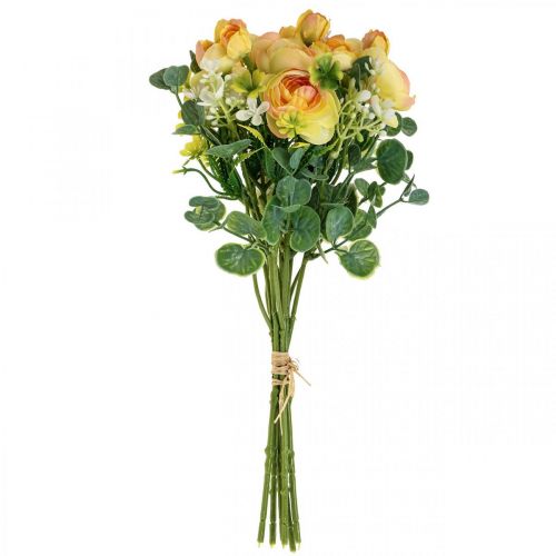 Floristik24 Kunstblumen Deko Strauß Ranunkeln Künstlich Gelb 32cm