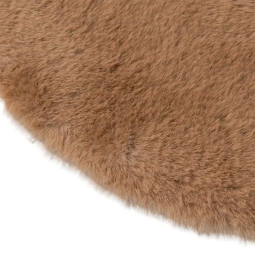 Artikel Kunstfell Deko Fell rund Tischläufer Fellteppich Braun Ø38cm