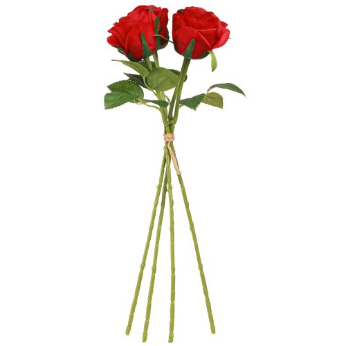 Artikel Kunstrosen Rote Rosen Deko Blüte Ø6cm H6cm L50cm 4 St