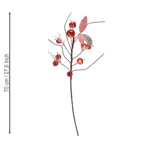 Artikel Kunstzweig mit Äpfeln für Herbst und Weihnachtsdekoration