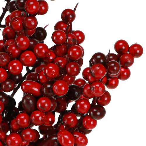 Floristik24 Kunstzweig mit roten Beeren Herbst Weihnacht 60cm 2 St