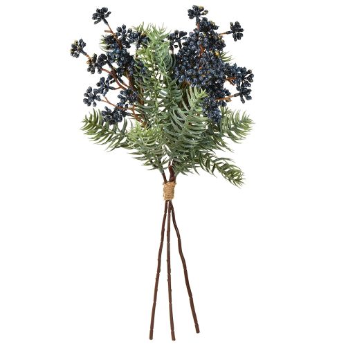 Floristik24 Kunstzweige Wacholder mit Beeren Nadelzweige 45cm 3 St