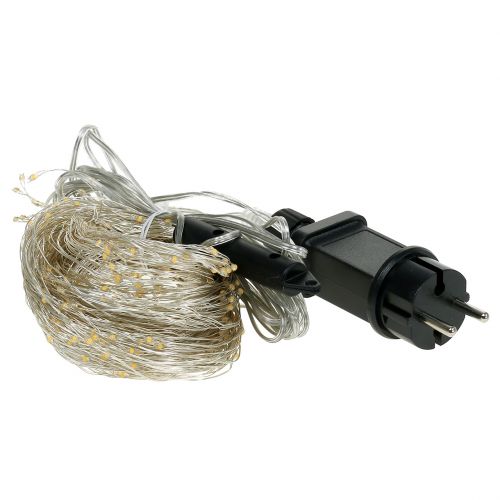 Floristik24 LED-Lichterbündel für innen und außen 640er 1,9m Silber/Warmweiß