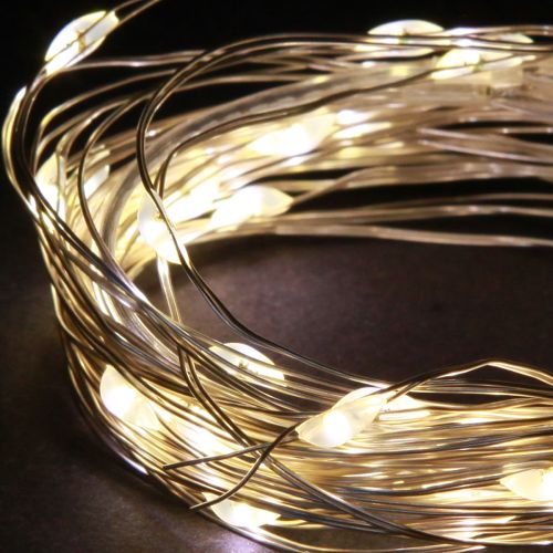 Artikel LED Lichterkette 40 Micro-LED Warmweiß Timer Für Batterie 6St