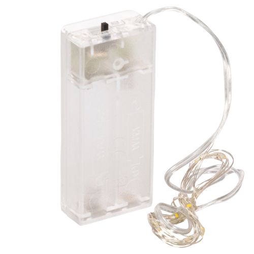 Lichterkette Batteriebetrieben Innenbereich Warmweiss 10 LEDs 1 Meter | Floristik24.ch