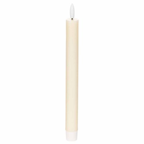ProductNameLED-Spitzkerzen aus Echtwachs, 24 cm, Cremeweiss, warmweisses Licht, 2er-Set mit 6-Stunden-Timer/ ProductName
ProductDescription<h2>LED-Spitzkerzen aus Echtwachs für Tisch und Wohnraum</h2>
<p>Das Set enthält zwei LED-Spitzkerzen aus Echtwachs 