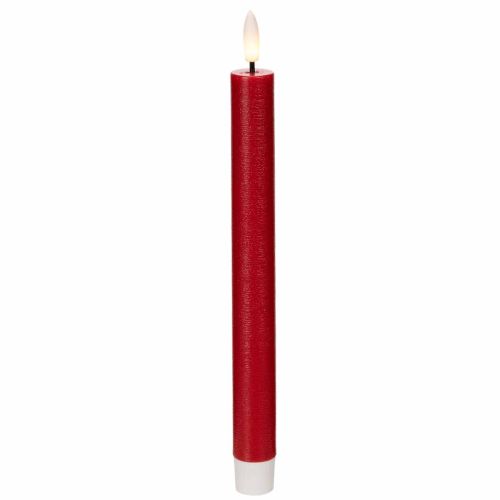 2 rote LED-Spitzkerzen aus