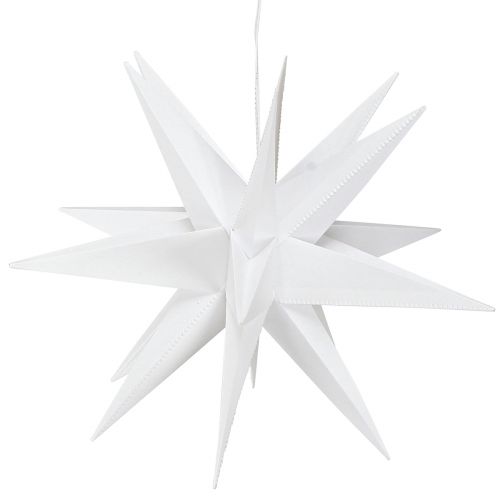 Floristik24 LED Stern 3D Weiß Timer Batterie Außen Ø30cm H74cm
