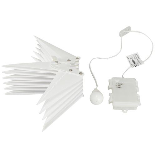 Floristik24 LED Stern 3D Weiß Timer Batterie Außen Ø30cm H74cm