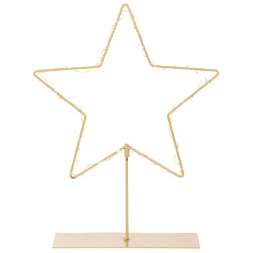 Stern aus Metall mit 50 LEDs in Gold, 33 cm, batteriebetrieben, für Innenbereich online kaufen | Floristik24.ch