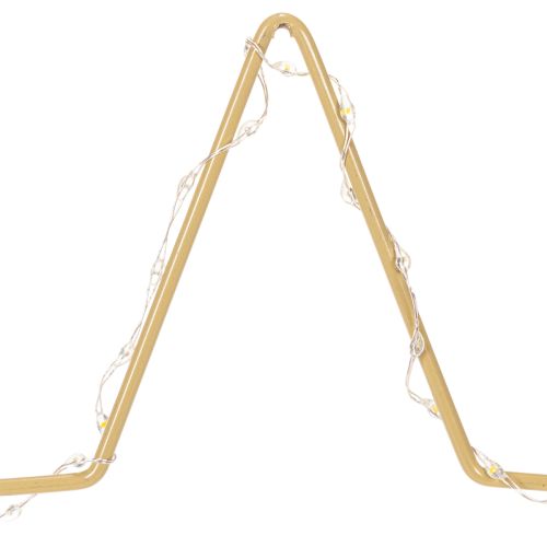 Stern aus Metall mit 50 LEDs in Gold, 33 cm, batteriebetrieben, für Innenbereich | Floristik24.ch