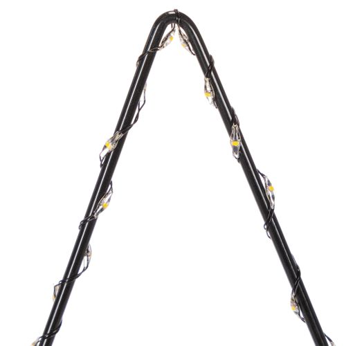 LED Stern aus Metall mit Batteriebetrieb und Standfuss 46cm schwarz | Floristik24.ch